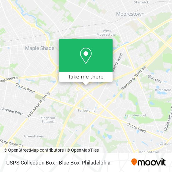 USPS Collection Box - Blue Box map