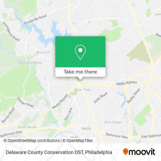 Mapa de Delaware County Conservation DST