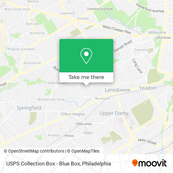 USPS Collection Box - Blue Box map