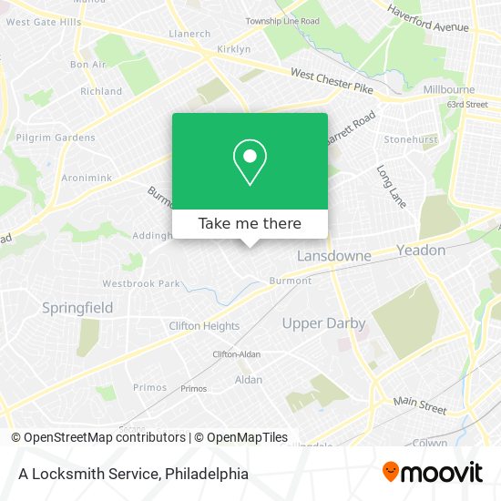 A Locksmith Service map