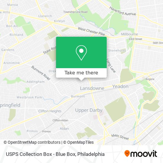 Mapa de USPS Collection Box - Blue Box