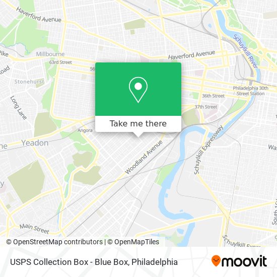 USPS Collection Box - Blue Box map