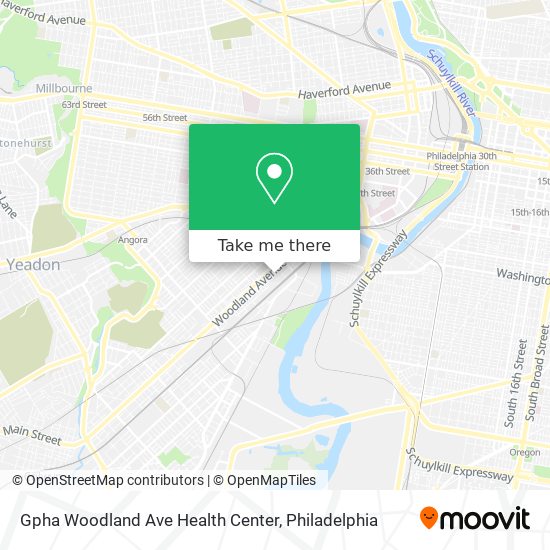 Mapa de Gpha Woodland Ave Health Center