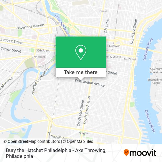 Bury the Hatchet Philadelphia - Axe Throwing map