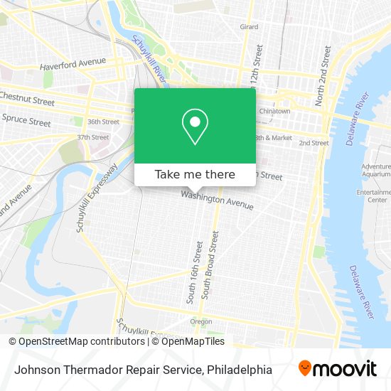 Mapa de Johnson Thermador Repair Service