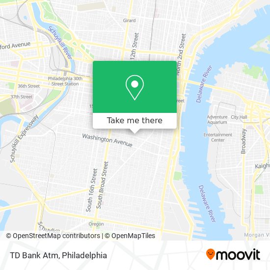 Mapa de TD Bank Atm