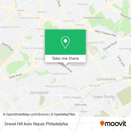 Drexel Hill Auto Repair map