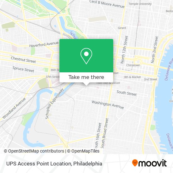 UPS Access Point Location map