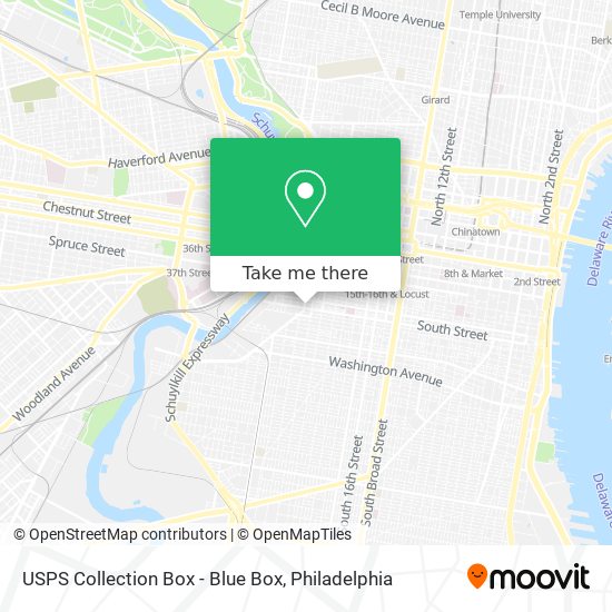 USPS Collection Box - Blue Box map