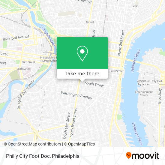 Philly City Foot Doc map