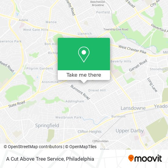 A Cut Above Tree Service map