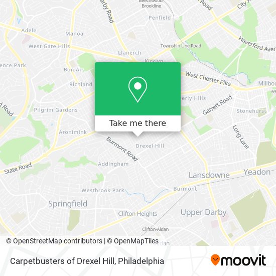 Carpetbusters of Drexel Hill map