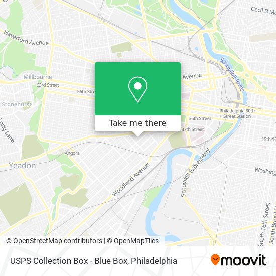 USPS Collection Box - Blue Box map