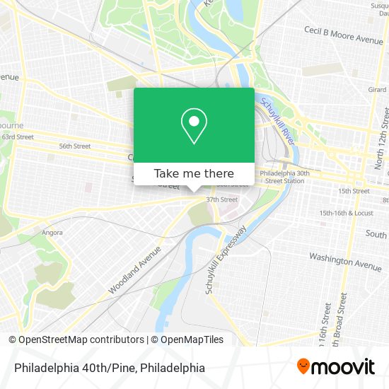 Mapa de Philadelphia 40th/Pine