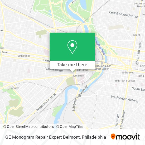 Mapa de GE Monogram Repair Expert Belmont