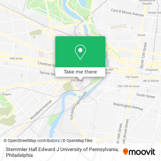Mapa de Stemmler Hall Edward J University of Pennsylvania