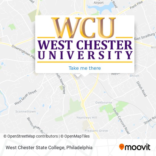 Mapa de West Chester State College