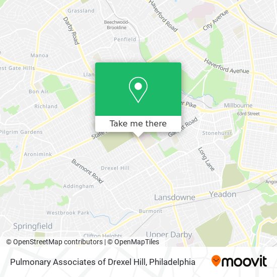 Pulmonary Associates of Drexel Hill map