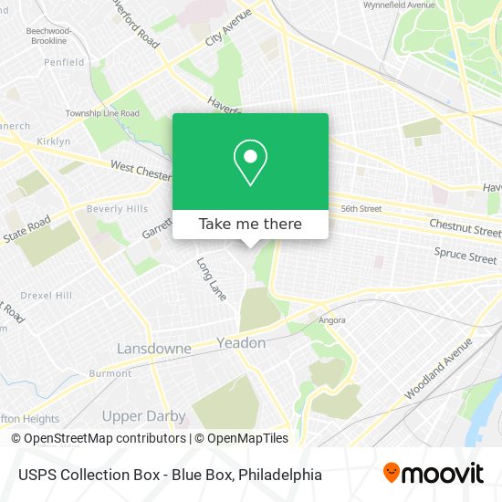 USPS Collection Box - Blue Box map