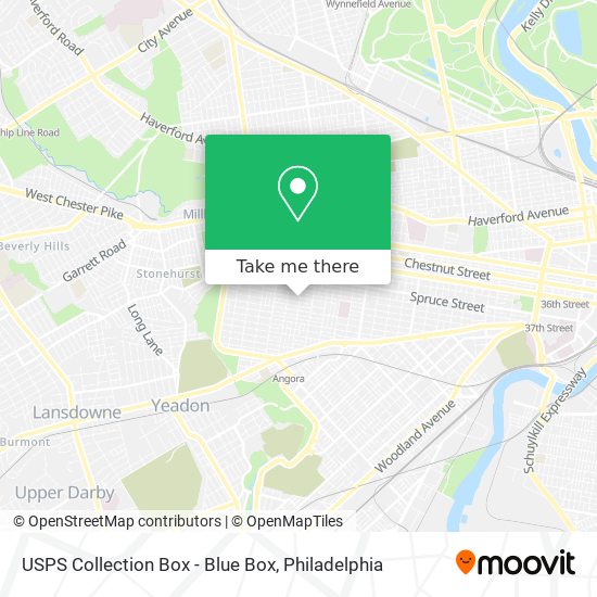 USPS Collection Box - Blue Box map