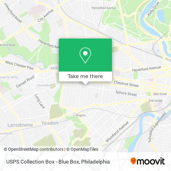 USPS Collection Box - Blue Box map