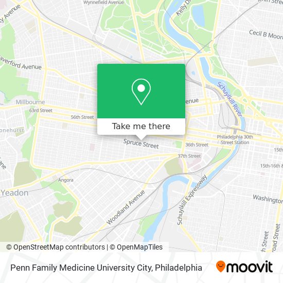 Mapa de Penn Family Medicine University City