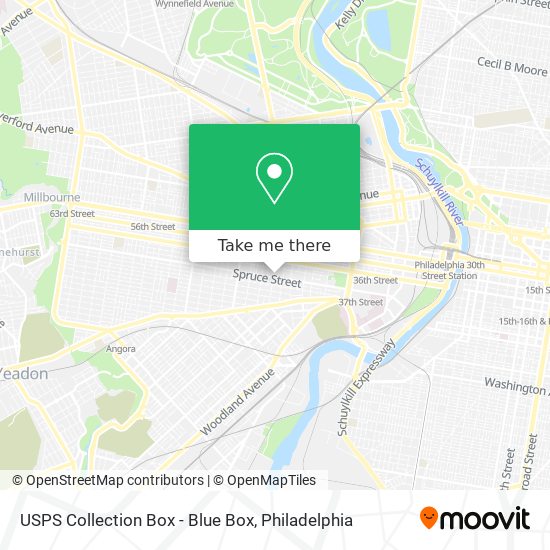 USPS Collection Box - Blue Box map