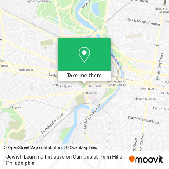 Mapa de Jewish Learning Initiative on Campus at Penn Hillel