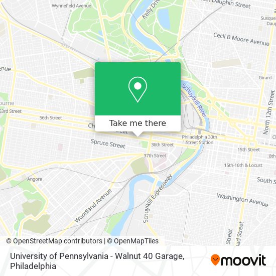 Mapa de University of Pennsylvania - Walnut 40 Garage
