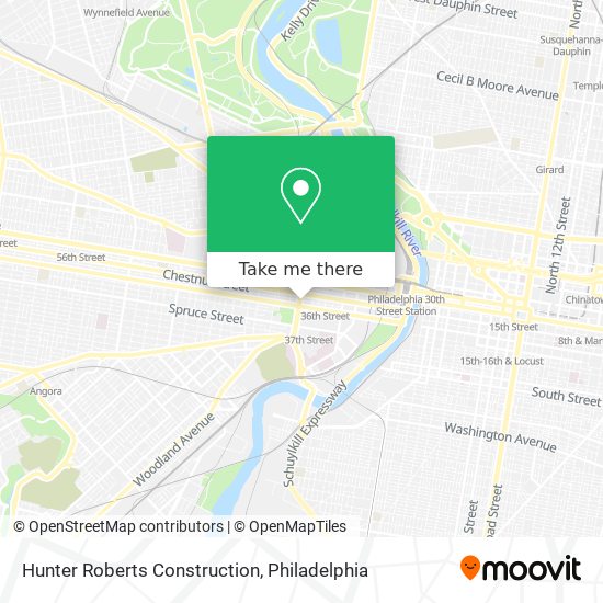 Hunter Roberts Construction map