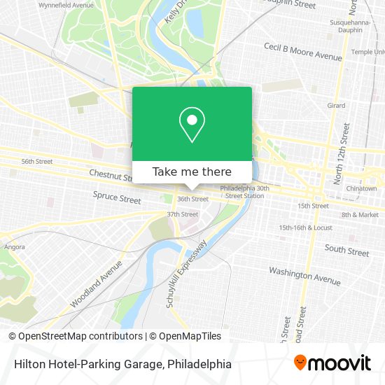 Hilton Hotel-Parking Garage map