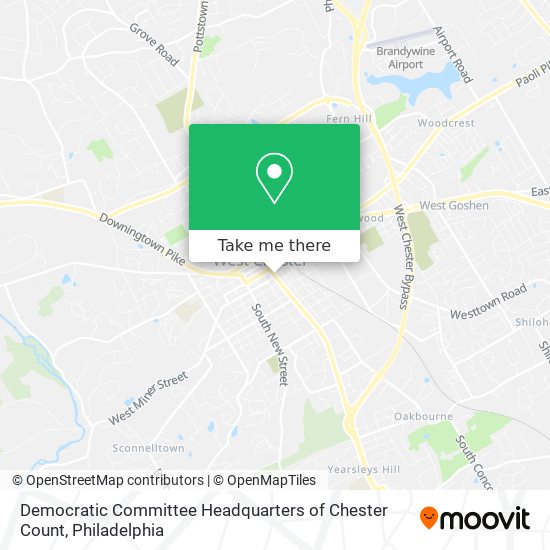 Mapa de Democratic Committee Headquarters of Chester Count