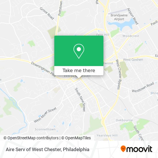 Mapa de Aire Serv of West Chester