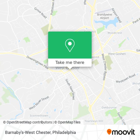 Barnaby's-West Chester map