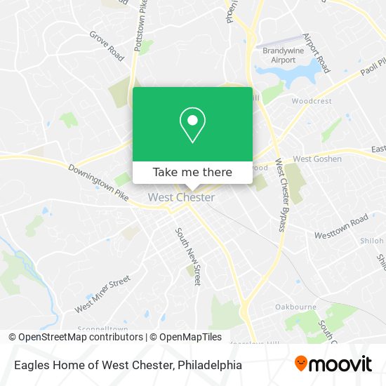 Eagles Home of West Chester map