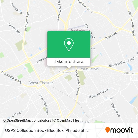 USPS Collection Box - Blue Box map