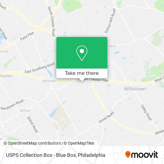 USPS Collection Box - Blue Box map