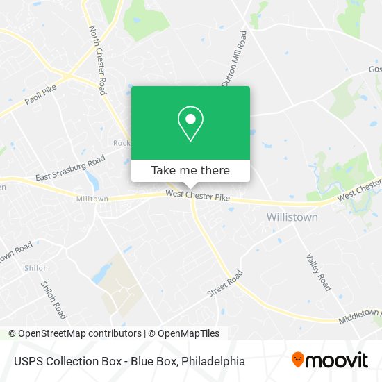 Mapa de USPS Collection Box - Blue Box