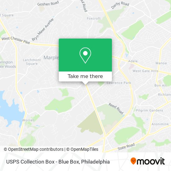 Mapa de USPS Collection Box - Blue Box