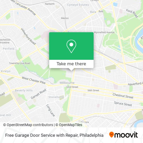 Free Garage Door Service with Repair map