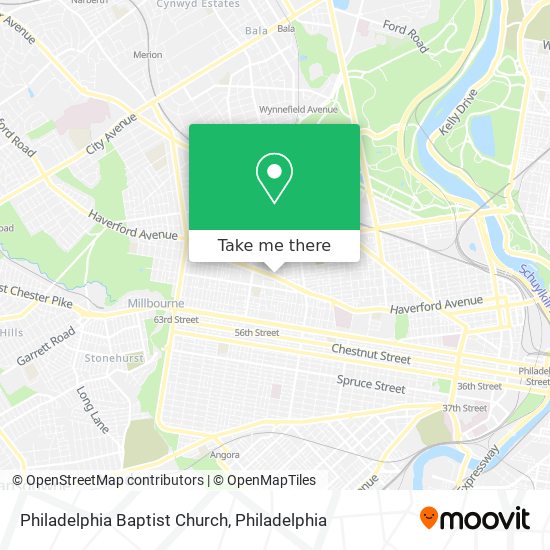 Philadelphia Baptist Church map