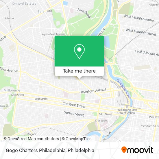 Gogo Charters Philadelphia map