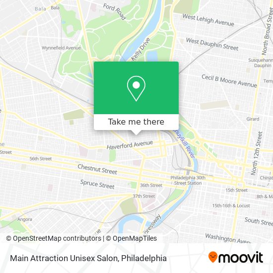 Mapa de Main Attraction Unisex Salon