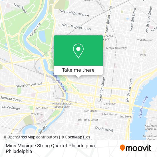 Mapa de Miss Musique String Quartet Philadelphia