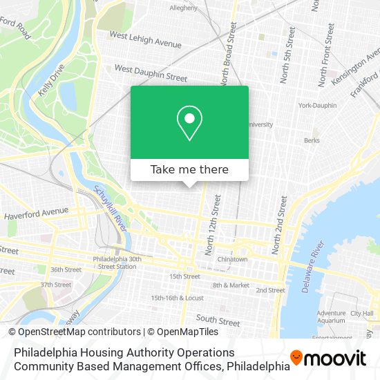 Philadelphia Housing Authority Operations Community Based Management Offices map