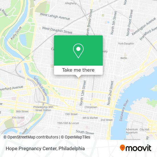 Mapa de Hope Pregnancy Center