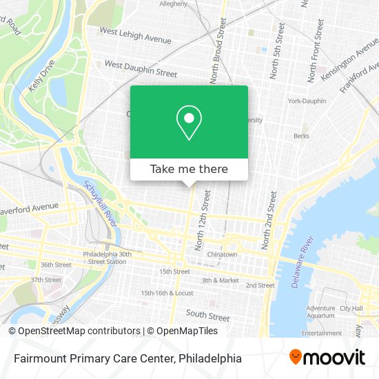 Mapa de Fairmount Primary Care Center