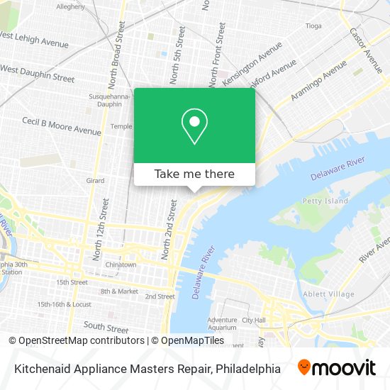 Mapa de Kitchenaid Appliance Masters Repair