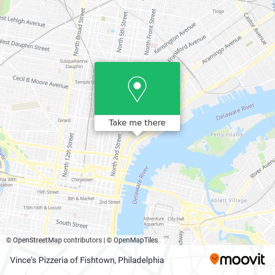 Vince's Pizzeria of Fishtown map
