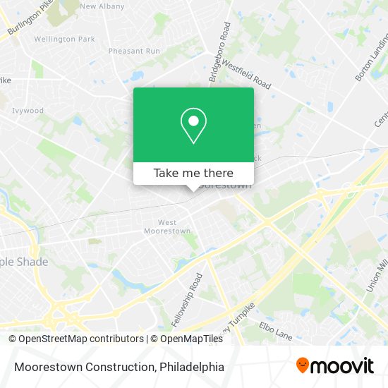 Moorestown Construction map